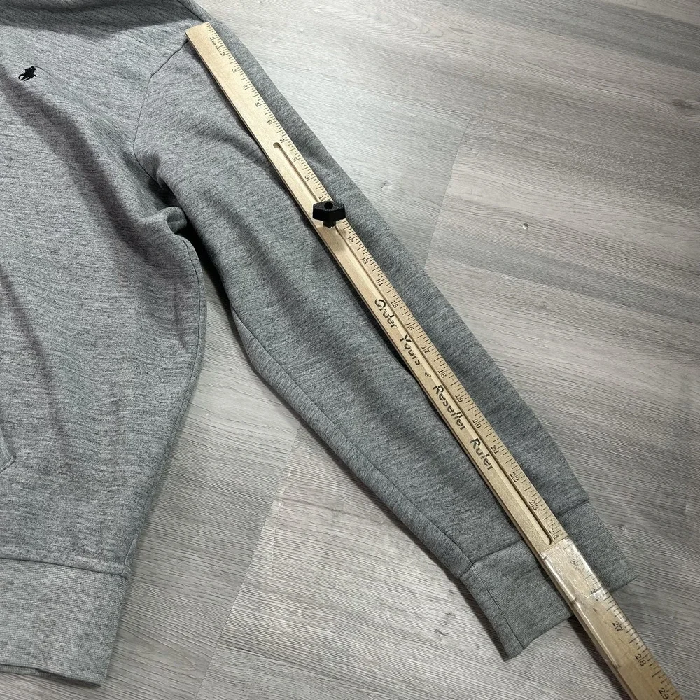 Polo Ralph Lauren Hoodie Mens 2XL Gray‎ Full Zip Fleece Sweatshirt Pony Logo